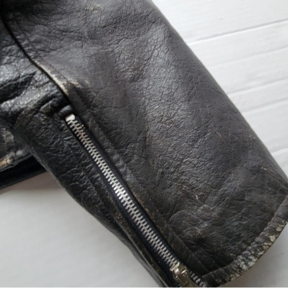 Vintage ADA Leather Biker / Punk Rock Jacket - Black - Extra Large (EUC) - Picture 8 of 10